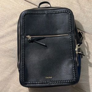 Black Leather Calpak Backpack
